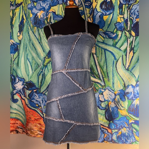 Vintage Blue Jean Baby Dress - Picture 2 of 5